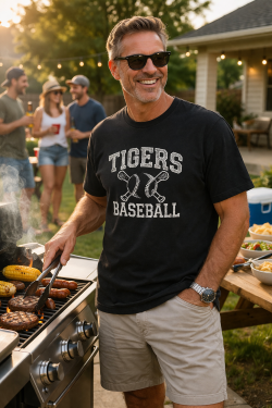 Tigers Baseball Tee - Black