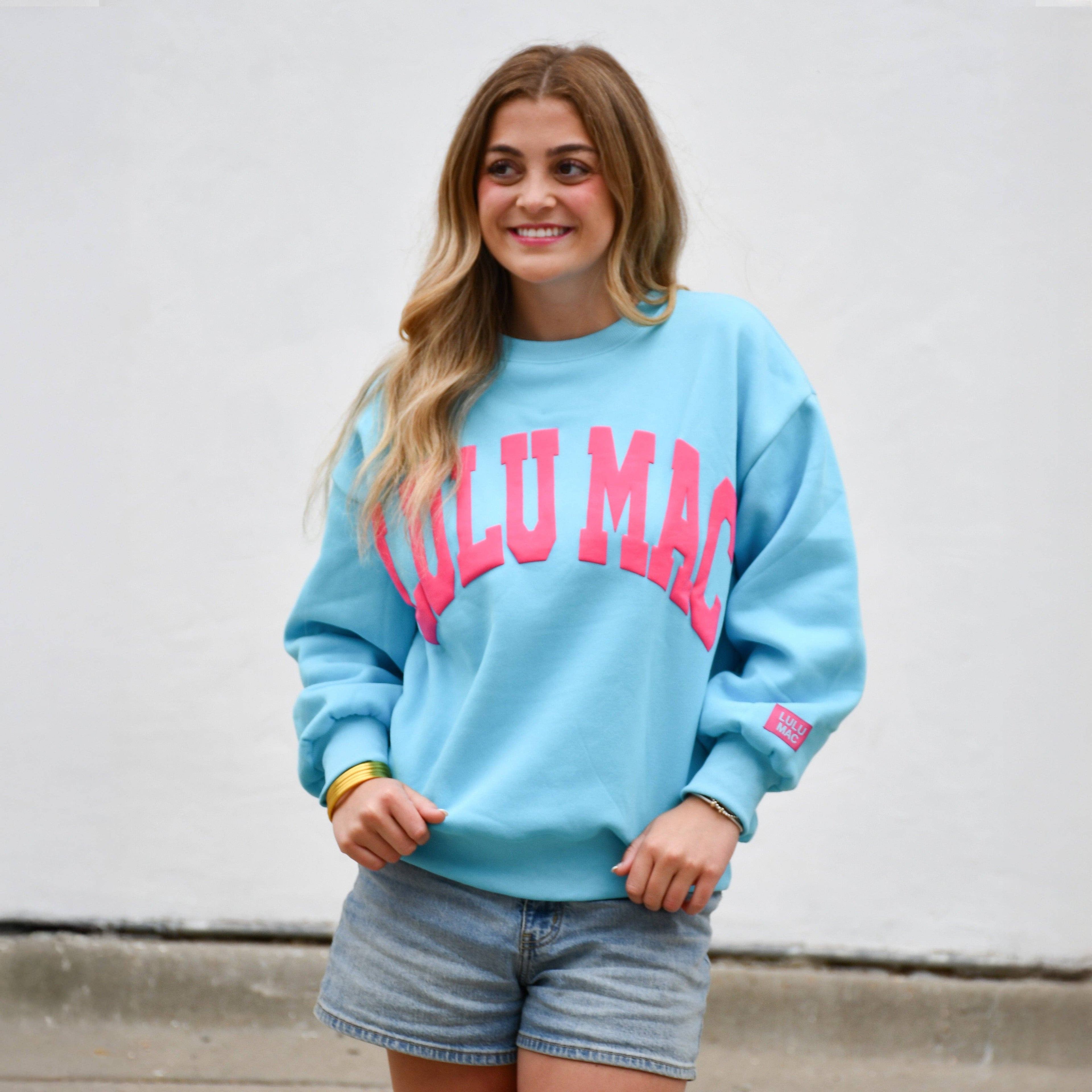 LM-SW-1007 Blue/Hot Pink Puff