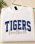 Tigers Football Custom Appliqué Embroidered Sweatshirt