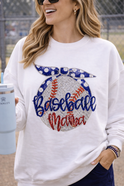 Baseball Mama Rhinestone-look Sweatshirt
