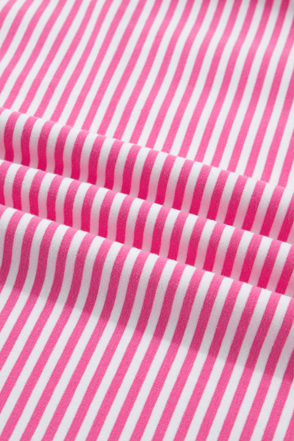 Pink Stripe Oversize Mock Neck Sweatshirt and Shorts SET