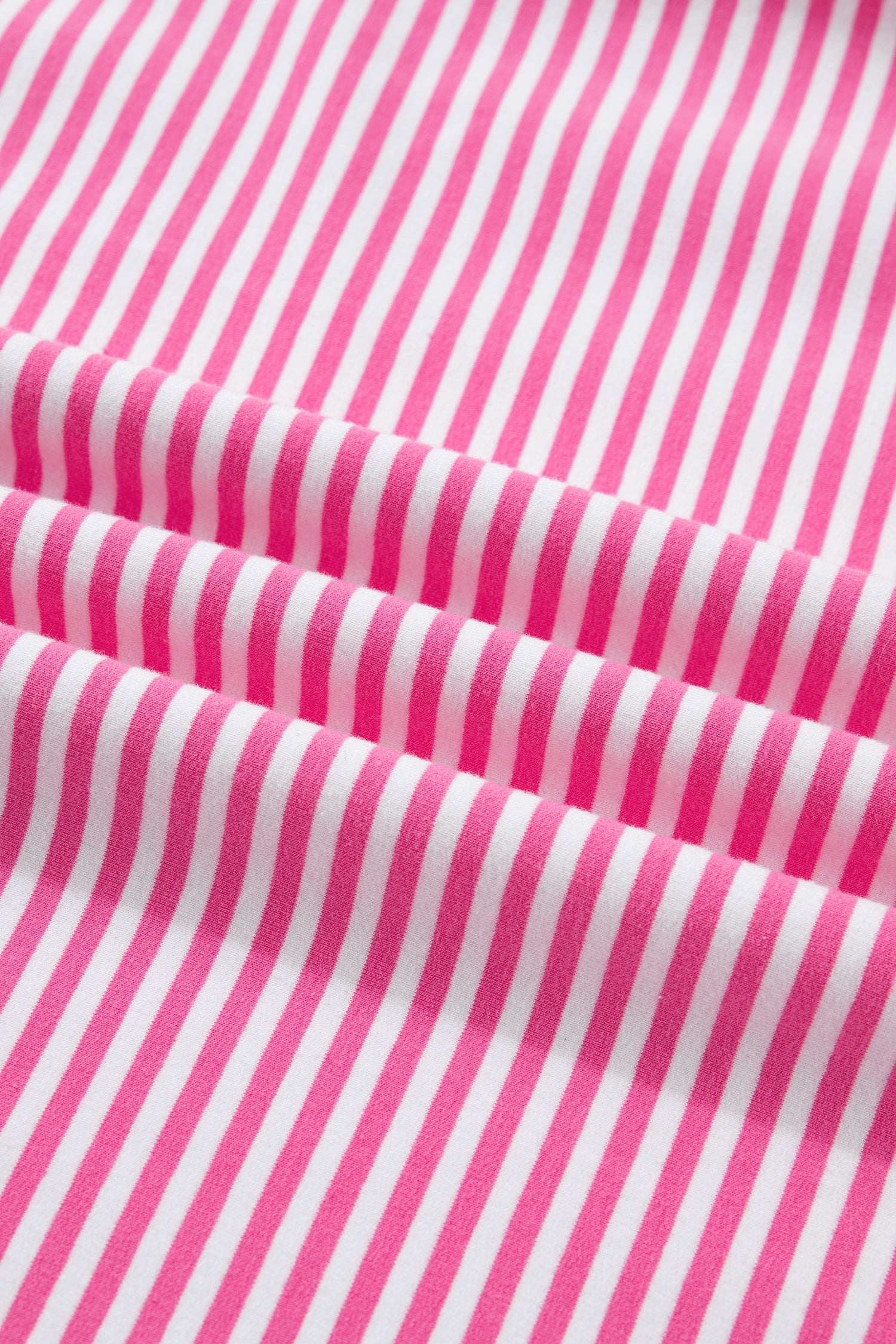 Pink Stripe Oversize Mock Neck Sweatshirt and Shorts SET