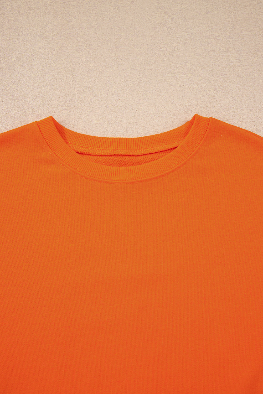 Orange Varsity Stripe Detail Drop Shoulder Pullover Mini Skort SET