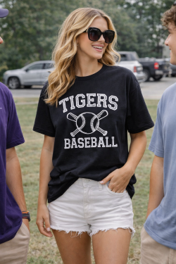 Tigers Baseball Tee - Black